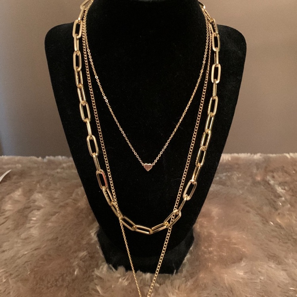 Park Lane tiered gold necklace, NWT